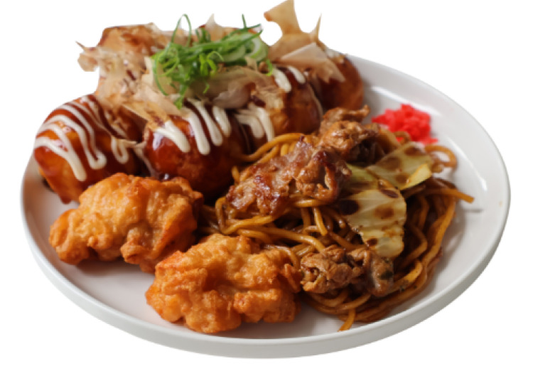 よくばりセット　　（ソース焼きそばハーフ）