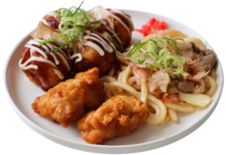 よくばりセット　（焼きうどんだししょうハーフ）